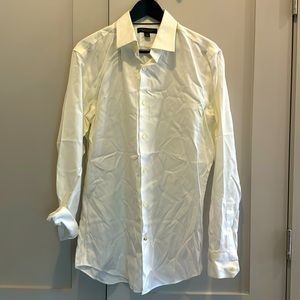 mens white collared shirt
